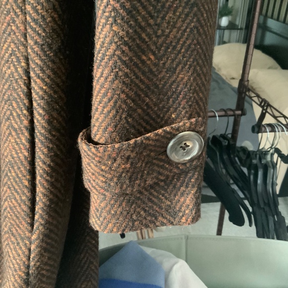 Double breasted Long trench style wool coat women’s L - Picture 4 of 6